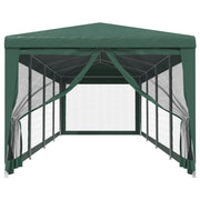 Vidaxl partytent met 10 mesh zijwanden 3x12 m hdpe groen - afbeelding 3
