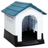 Vidaxl hondenhok 57x68x66 cm polypropeen blauw - afbeelding 1