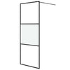 Vidaxl inloopdouchewand 80x195 cm halfmat esg-glas zwart