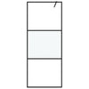 Vidaxl inloopdouchewand 80x195 cm halfmat esg-glas zwart