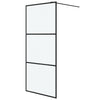 Vidaxl inloopdouchewand 90x195 cm mat esg-glas zwart