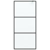 Vidaxl inloopdouchewand 90x195 cm mat esg-glas zwart