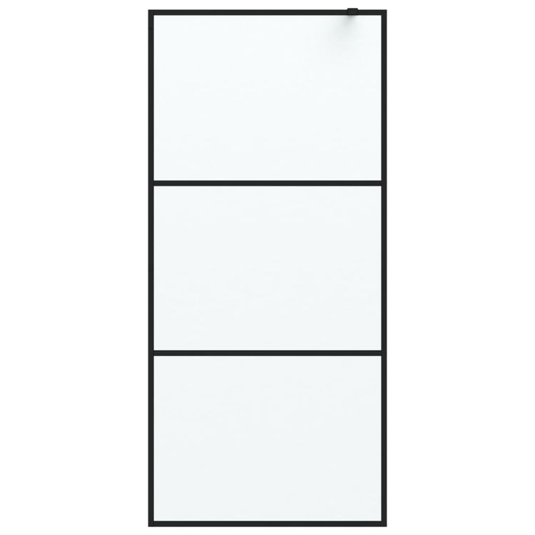 Vidaxl inloopdouchewand 90x195 cm mat esg-glas zwart