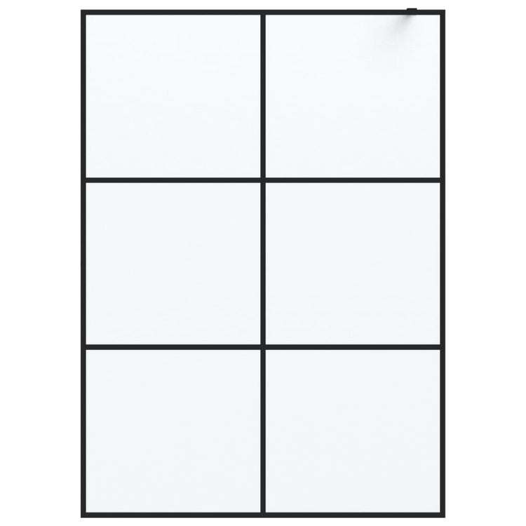 VidaXL Inloopdouchewand 140x195 cm mat ESG-glas zwart