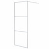 Vidaxl inloopdouchewand 80x195 cm transparant esg-glas zilverkleurig