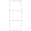 Vidaxl inloopdouchewand 80x195 cm transparant esg-glas zilverkleurig