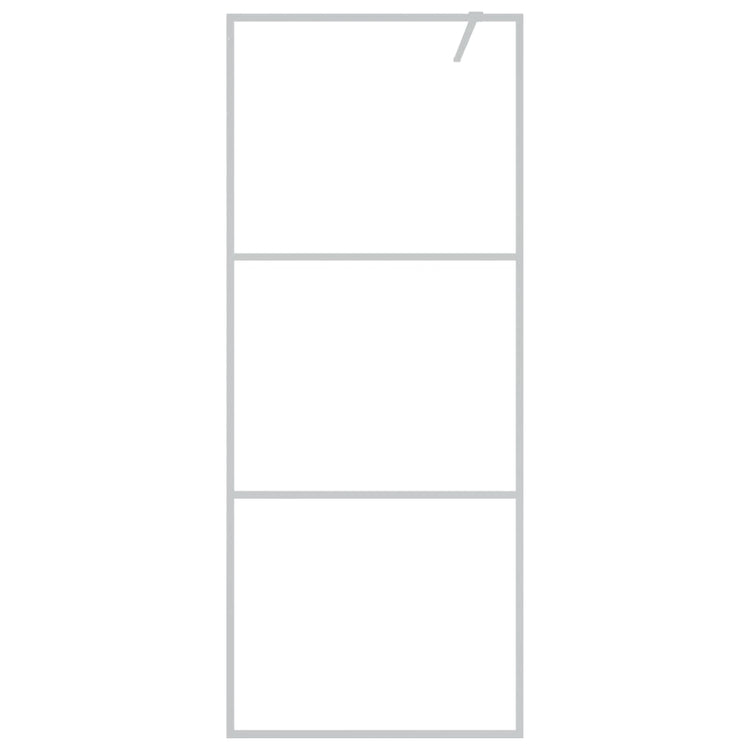 Vidaxl inloopdouchewand 80x195 cm transparant esg-glas zilverkleurig