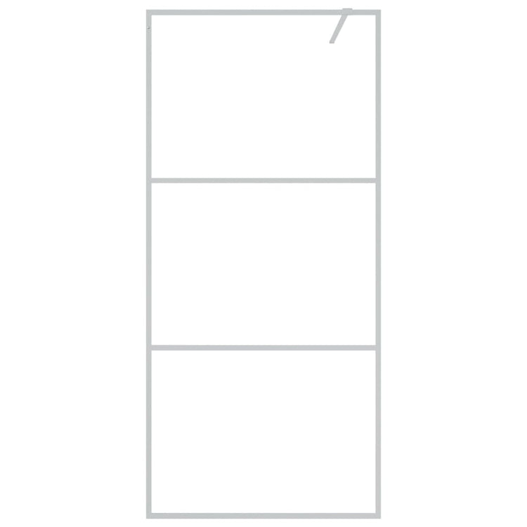 Vidaxl inloopdouchewand 90x195 cm transparant esg-glas zilverkleurig