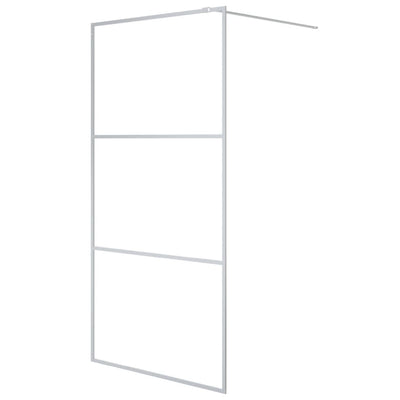 Vidaxl inloopdouchewand 100x195 cm transparant esg-glas zilverkleurig