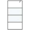 Vidaxl inloopdouchewand 100x195 cm halfmat esg-glas zwart