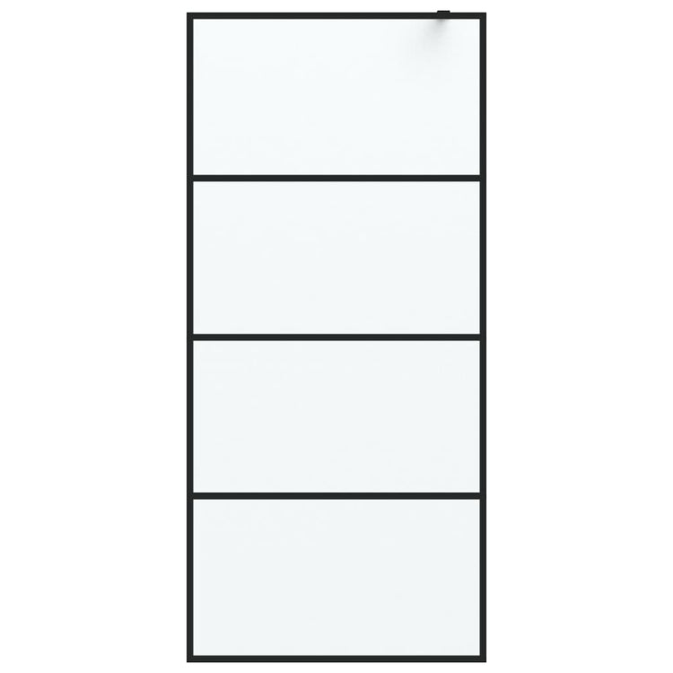 Vidaxl inloopdouchewand 90x195 cm mat esg-glas zwart