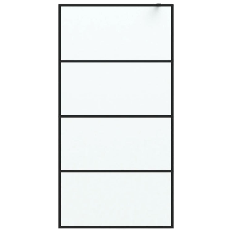 Vidaxl inloopdouchewand 100x195 cm mat esg-glas zwart