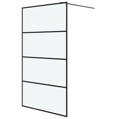 Vidaxl inloopdouchewand 115x195 cm mat esg-glas zwart