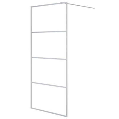 Vidaxl inloopdouchewand 90x195 cm transparant esg-glas zilverkleurig