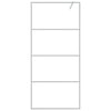 Vidaxl inloopdouchewand 90x195 cm transparant esg-glas zilverkleurig