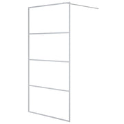 Vidaxl inloopdouchewand 100x195 cm transparant esg-glas zilverkleurig - afbeelding 2