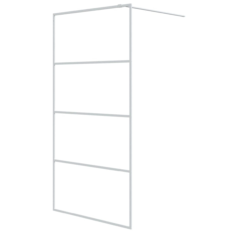 Vidaxl inloopdouchewand 100x195 cm transparant esg-glas wit