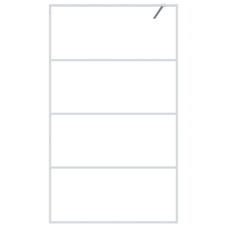 VidaXL Inloopdouchewand 115x195 cm transparant ESG-glas wit