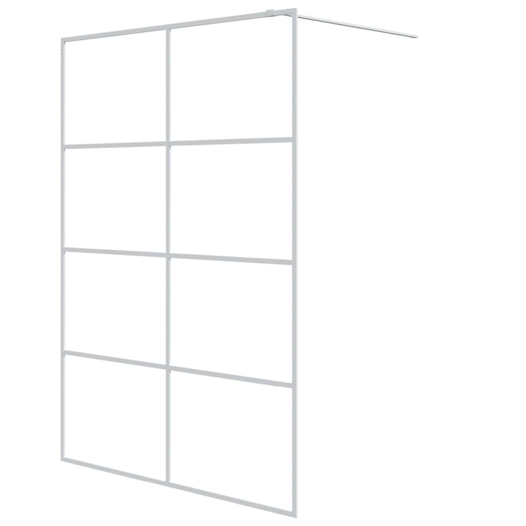 VidaXL Inloopdouchewand 140x195 cm transparant ESG-glas wit