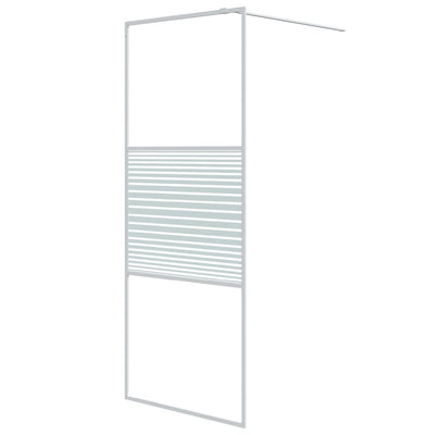 Vidaxl inloopdouchewand 80x195 cm transparant esg-glas wit
