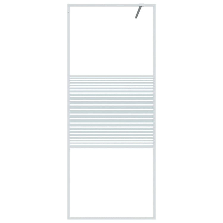 Vidaxl inloopdouchewand 80x195 cm transparant esg-glas wit