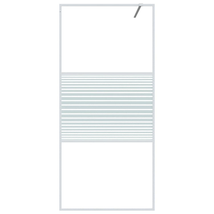 Vidaxl inloopdouchewand 90x195 cm transparant esg-glas wit