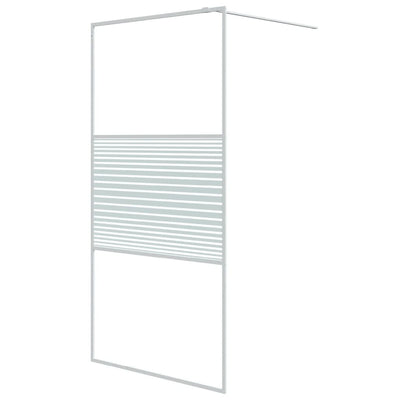 Vidaxl inloopdouchewand 100x195 cm transparant esg-glas wit