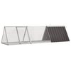 Vidaxl konijnenkooi antraciet 302,5x80,5x71 cm gegalvaniseerd staal