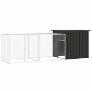 Vidaxl kippenhok 300x91x100 cm gegalvaniseerd staal antracietkleurig - afbeelding 1