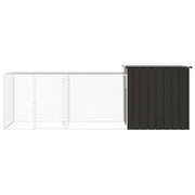 Vidaxl kippenhok 300x91x100 cm gegalvaniseerd staal antracietkleurig - afbeelding 3
