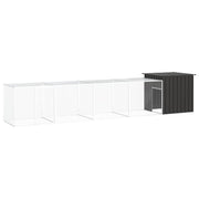VidaXL Kippenhok 500x91x100 cm gegalvaniseerd staal antracietkleurig - afbeelding 1