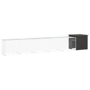 VidaXL Kippenhok 600x91x100 cm gegalvaniseerd staal antracietkleurig - afbeelding 1