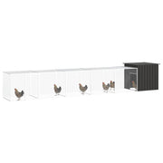 VidaXL Kippenhok 600x91x100 cm gegalvaniseerd staal antracietkleurig - afbeelding 2