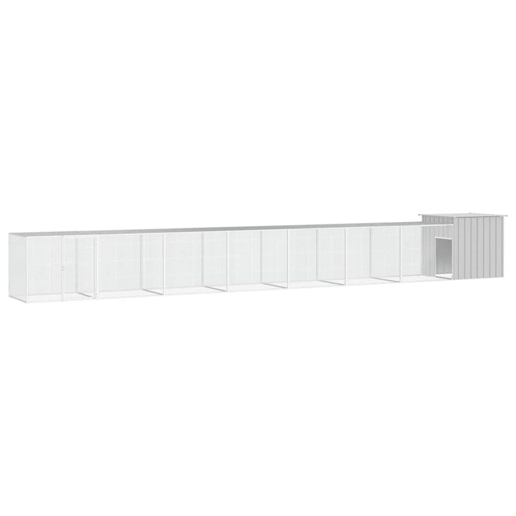 VidaXL Kippenhok 700x91x100 cm gegalvaniseerd staal grijs