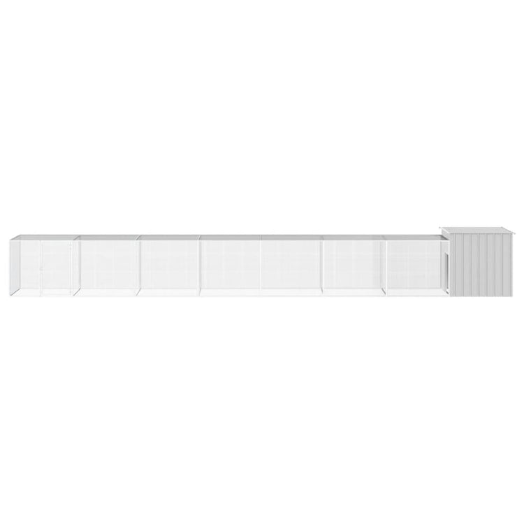 VidaXL Kippenhok 700x91x100 cm gegalvaniseerd staal grijs