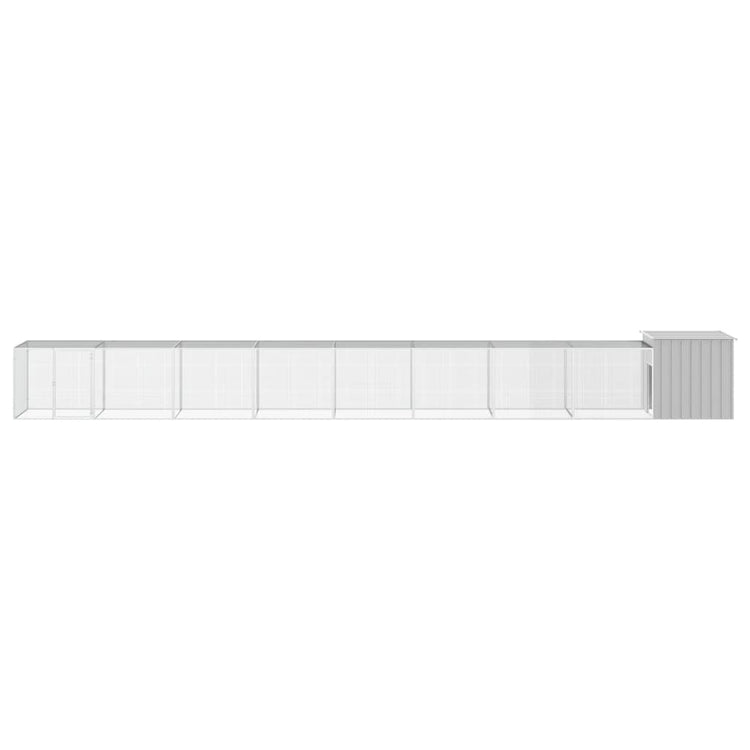 VidaXL Kippenhok 900x91x100 cm gegalvaniseerd staal grijs