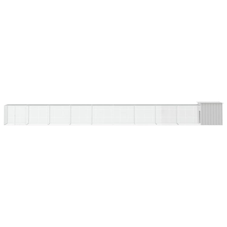 VidaXL Kippenhok 1000x91x100 cm gegalvaniseerd staal grijs