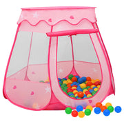 Vidaxl kinderspeeltent met 250 ballen 102x102x82 cm roze - afbeelding 1