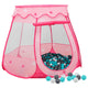 Vidaxl kinderspeeltent met 250 ballen 102x102x82 cm roze