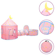 Vidaxl kinderspeeltent met 250 ballen 301x120x128 cm roze - afbeelding 3