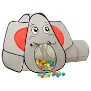 Vidaxl kinderspeeltent met 250 ballen olifant 174x86x101 cm grijs - afbeelding 2