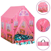 Vidaxl kinderspeeltent met 250 ballen 69x94x104 cm roze - afbeelding 1