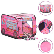 Vidaxl kinderspeeltent met 250 ballen 70x112x70 cm roze - afbeelding 1
