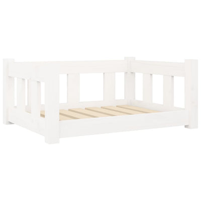 Vidaxl hondenmand 65,5x50,5x28 cm massief grenenhout wit