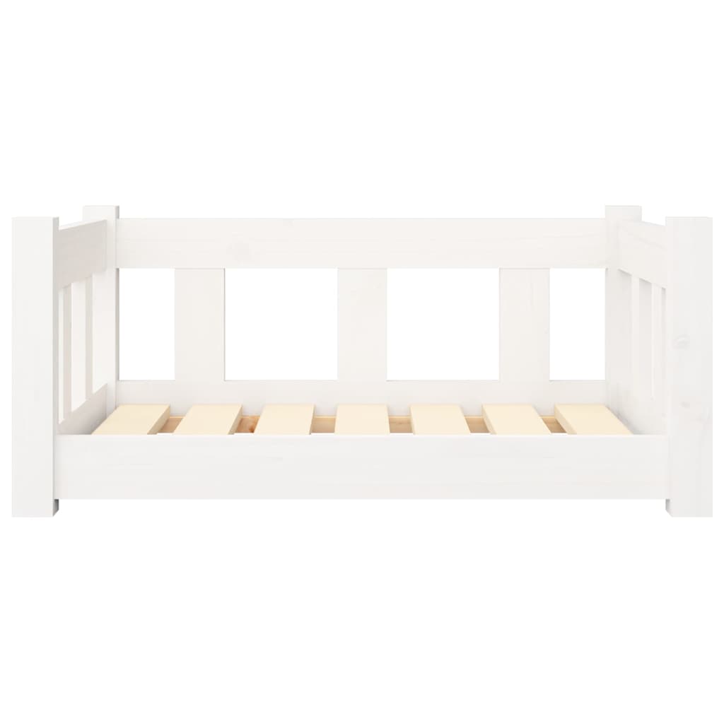 Vidaxl hondenmand 65,5x50,5x28 cm massief grenenhout wit