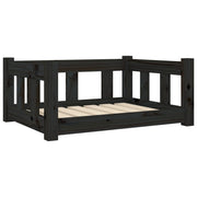 Vidaxl hondenmand 65,5x50,5x28 cm massief grenenhout zwart - afbeelding 2