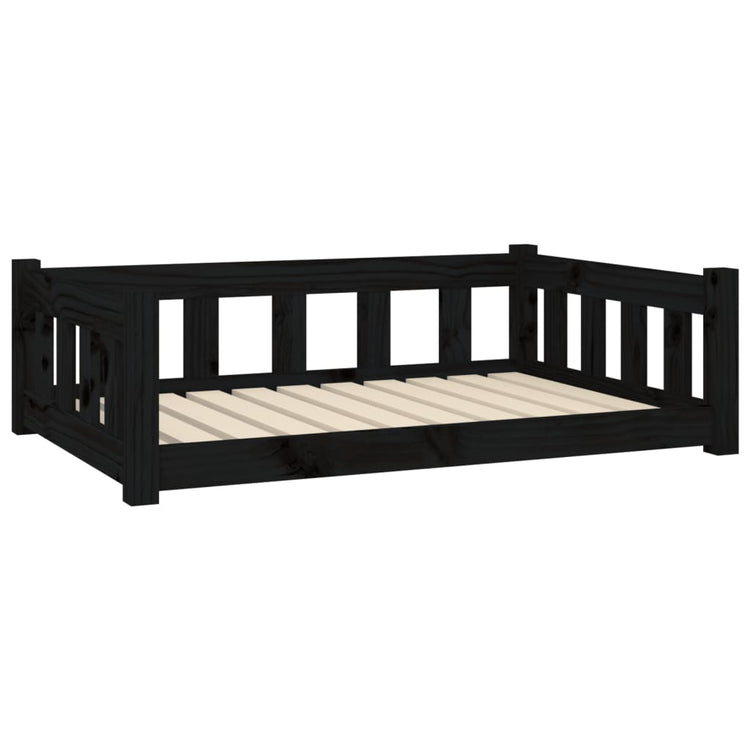 Vidaxl hondenmand 95,5x65,5x28 cm massief grenenhout zwart