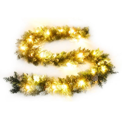 VidaXL Kerstslinger met LED-lampjes 2,7 m PVC groen