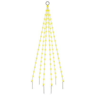 Vidaxl vlaggenmast kerstboom 108 led's warmwit 180 cm