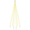 Vidaxl vlaggenmast kerstboom 108 led's warmwit 180 cm